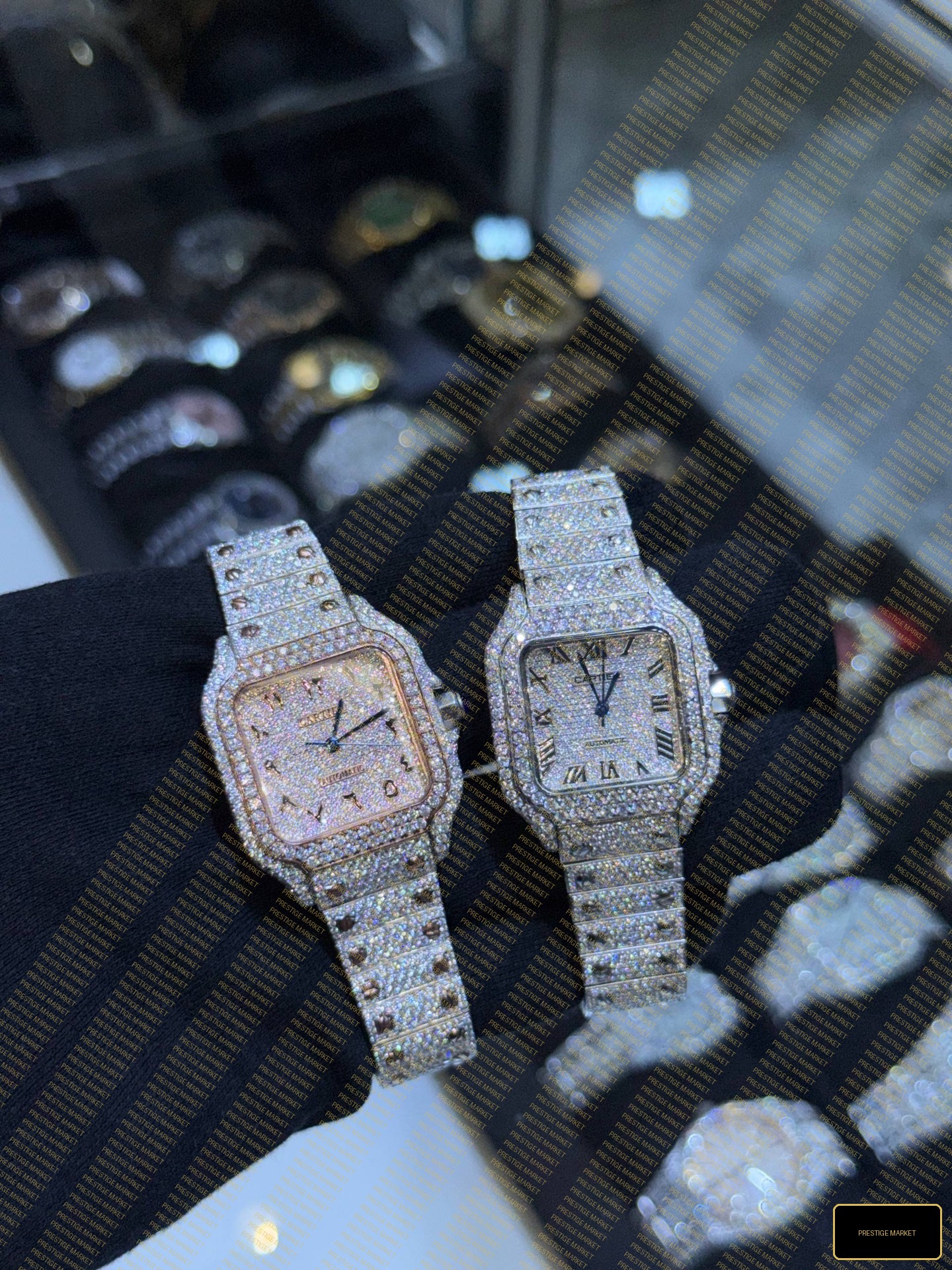 Cartier Santos Iced Duo